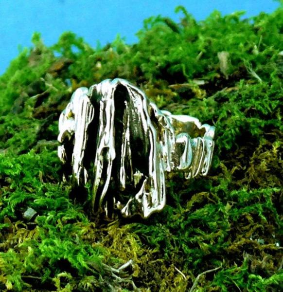 One of a Kind Straw Cast Solid 14KT Gold Driftwood Ring picture