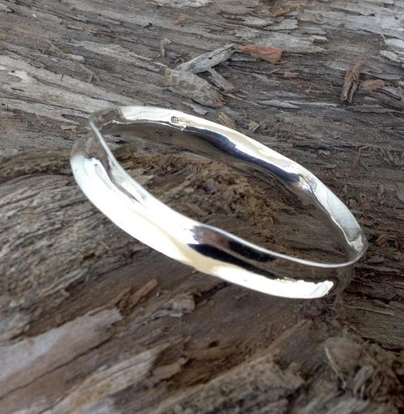 Bangle bracelet Sterling Silver, Wedding Jewlery, Bridal Party Gift, Bridesmaid Gift Jewelry, picture