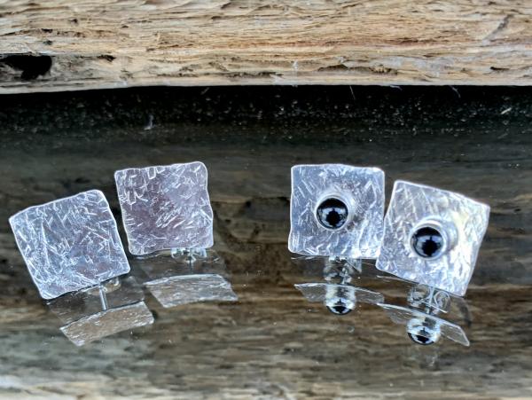 Square Hammer texture earrings