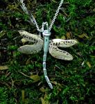 Dragonfly Pendant 14kt Gold Filled & Sterling Silver