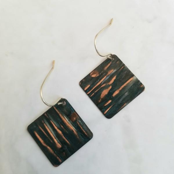 "The Creek" Copper Patina Earrings picture