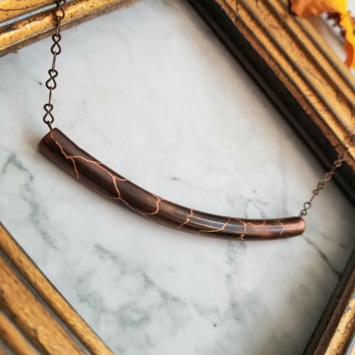 "The Beam" Copper Patina Pendant picture
