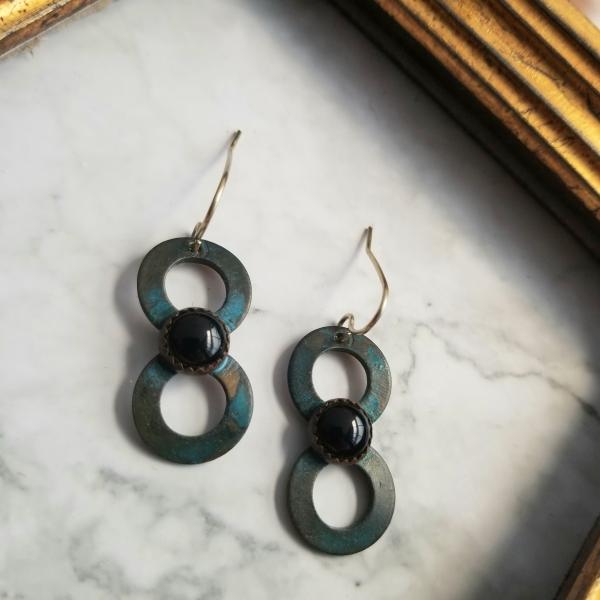 "The Infinity" Copper Patina Earrings picture