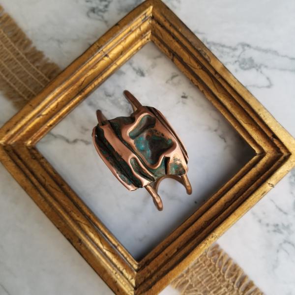 "The Country Lake Pond" Copper Patina Cuff picture