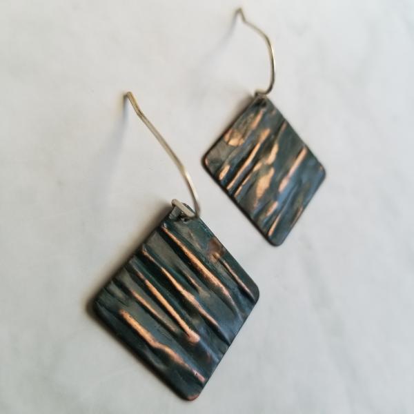 "The Creek" Copper Patina Earrings picture