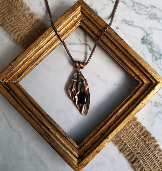 "The Delta" Copper Patina Pendant picture