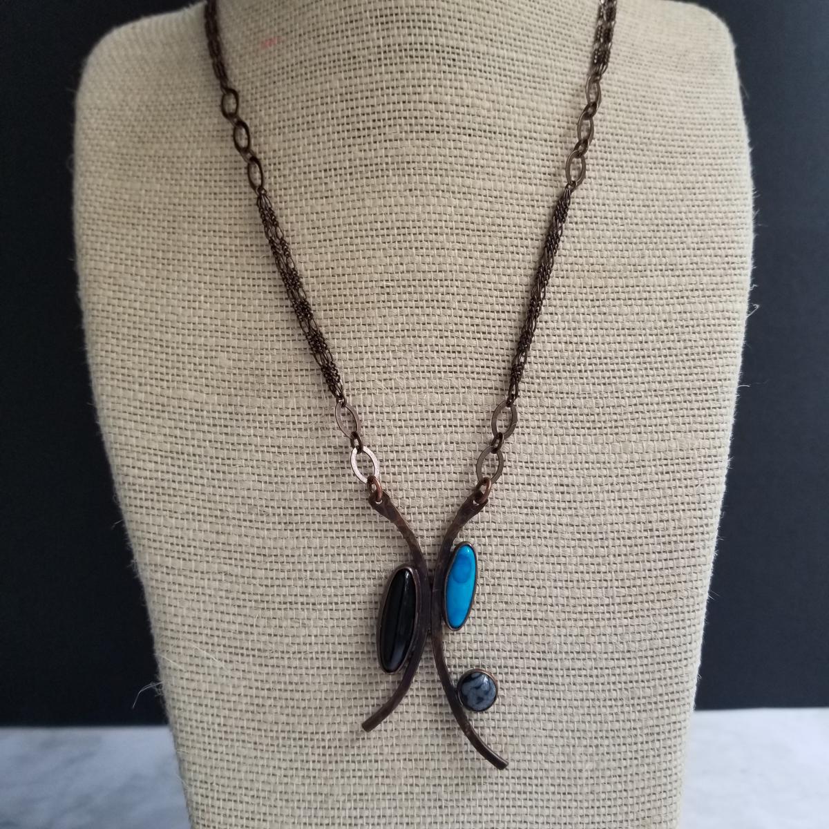 "The Impression" Copper Patina Necklace picture