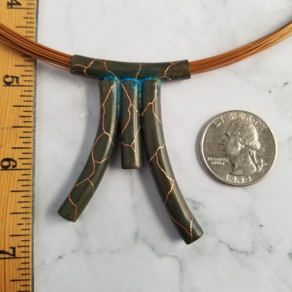 "The Pipes Melody" Copper Patina Pendant picture