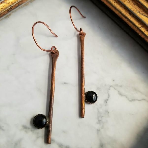 "The Branch" Copper Patina Earrings picture