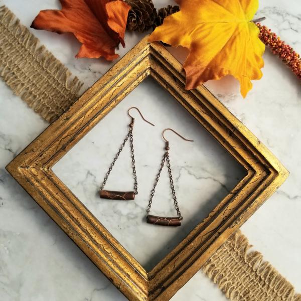 "The Swing" Copper Patina Earrings picture