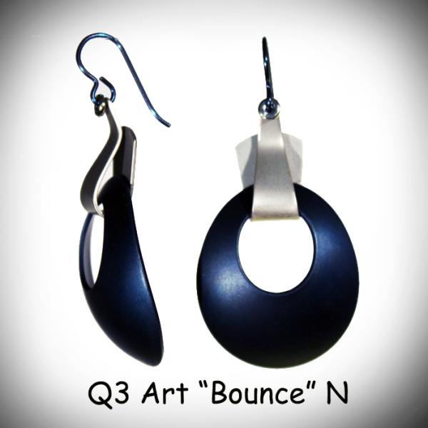 Bounce Earrings  Black & White picture