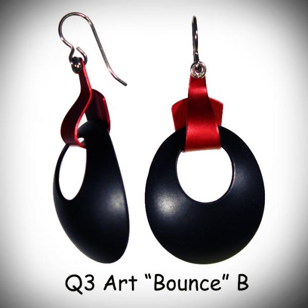 Bounce Earrings  Black & White picture