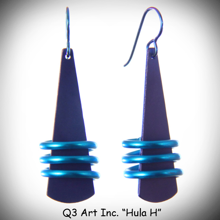 Hula Earrings Black and White picture