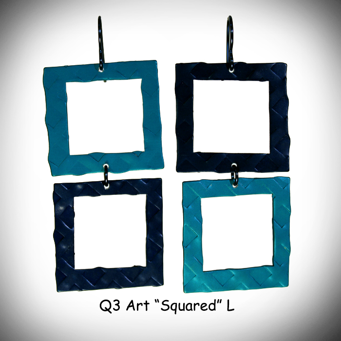 Squared Earrings Black & White picture