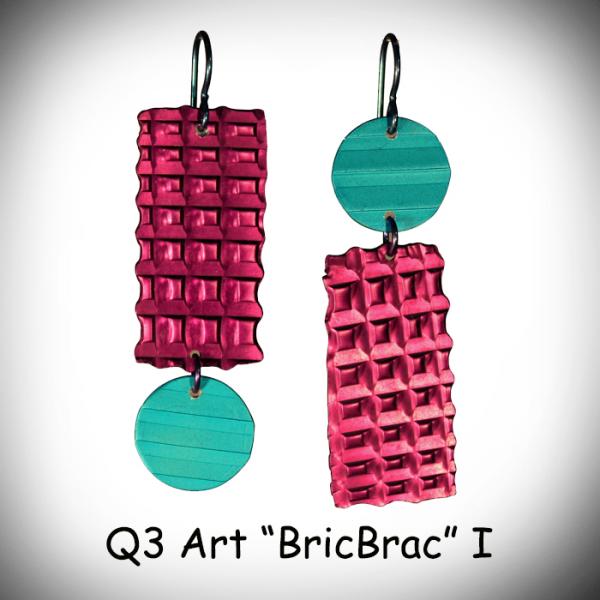 Brik Brak Earrings Black & Teal picture