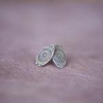 Bronze Moroccan Sundial Stud Earrings