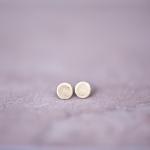 Bronze Circle Stud, 2mm