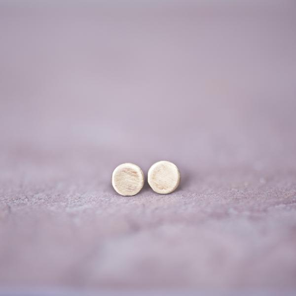 Bronze Circle Stud, 2mm