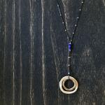 Bronze + Lapis Rings of Love Necklace