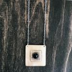 Abstract with Onyx Pendant Necklace