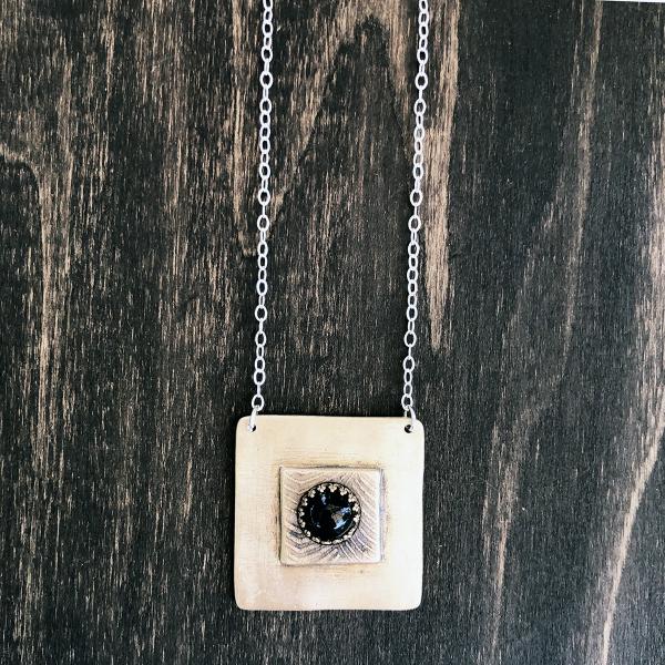 Abstract with Onyx Pendant Necklace picture