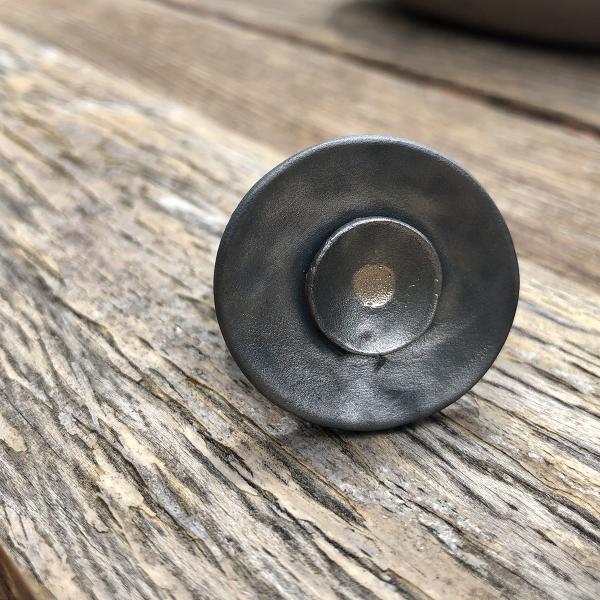 Steel and Bronze Dot Ring