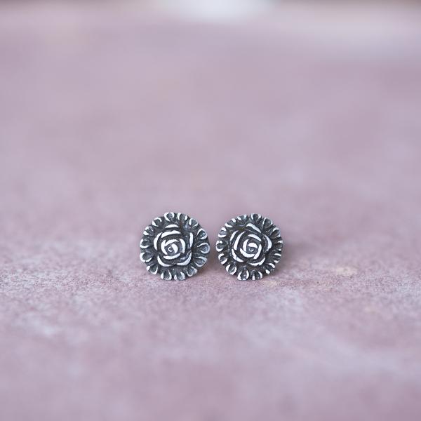 Sterling Silver Gaudi Stud Earrings