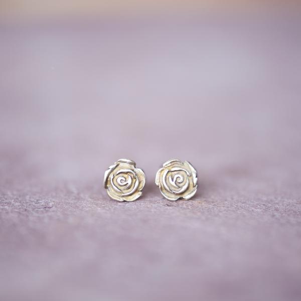 Bronze Rose Stud Earrings picture