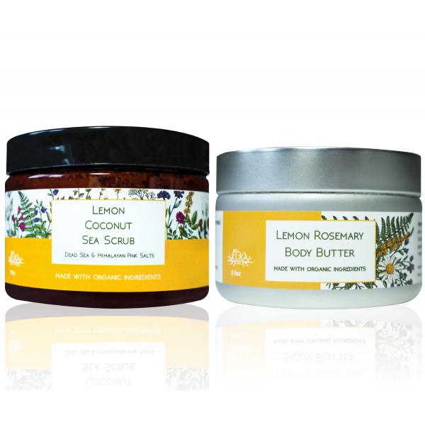 Large Lemon Body Butter & Sea Scrub Set ($75 value)