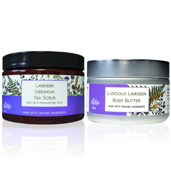 Large Lavender Body Butter & Sea Scrub Set ($75 value) picture