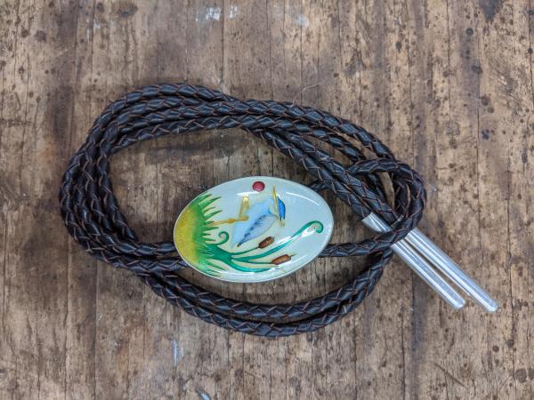 Blue Heron Bolo Tie picture