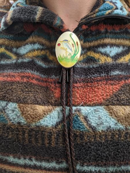 Blue Heron Bolo Tie picture