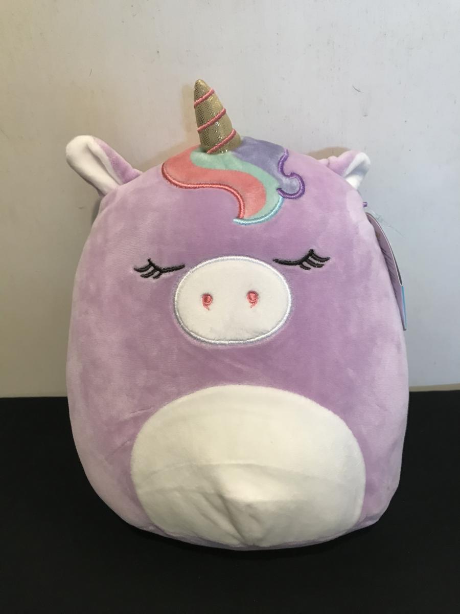 Cuddle Hug Or Use As A Pillow. Silvia 13 Inch The Purple Unicorn with Rainbow Bangs Squishmallow Plush