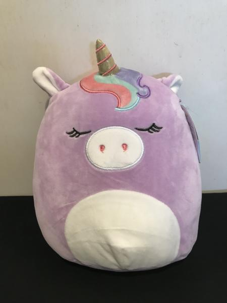 8” Squishmallows Silvia the Purple Unicorn with Rainbow Bangs picture