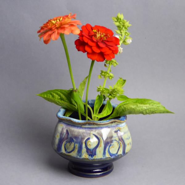 Blue Ikebana Vase