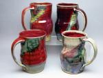 Red Multi Colored Mug