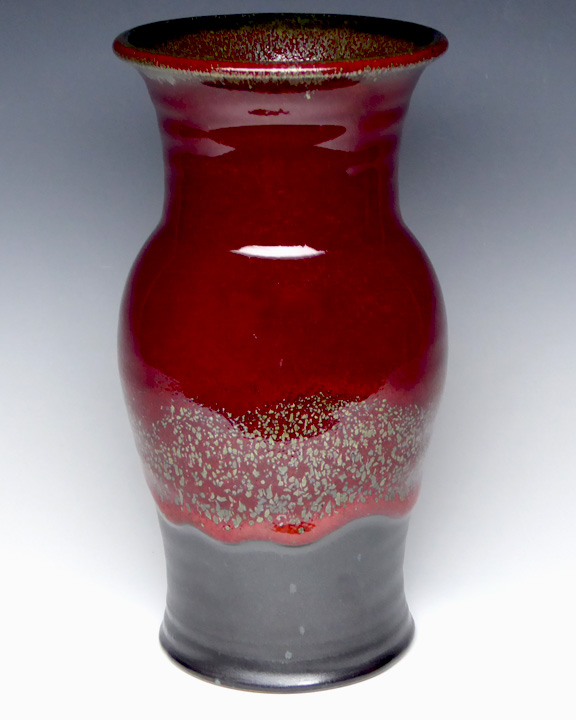 Red and black mini vase