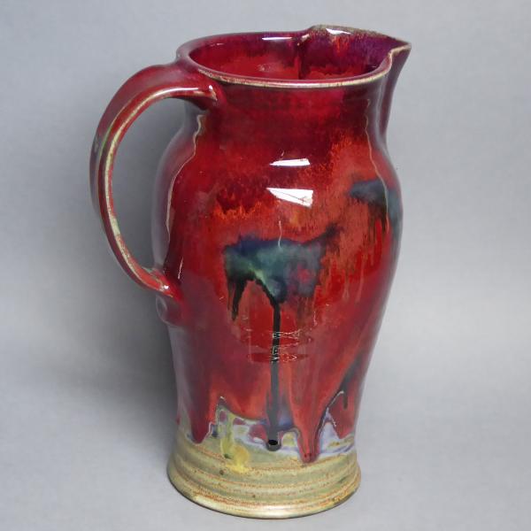 Red Multi Colored Pitcher picture