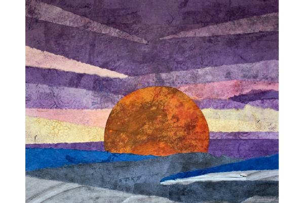 Fine Art Print of Original Paper Collage “Solstice” 8” x 10”