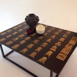 Coffee Table with Chinese Symbols