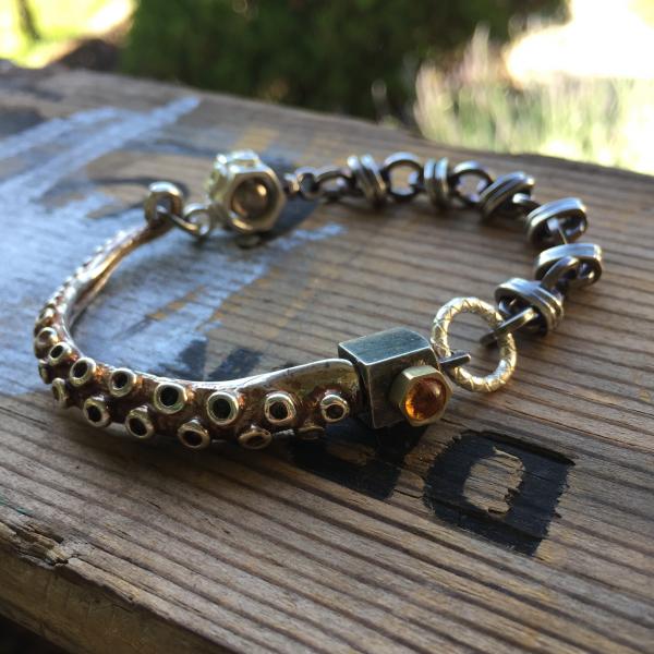 Octopus Tentacle Bracelet with Citrine