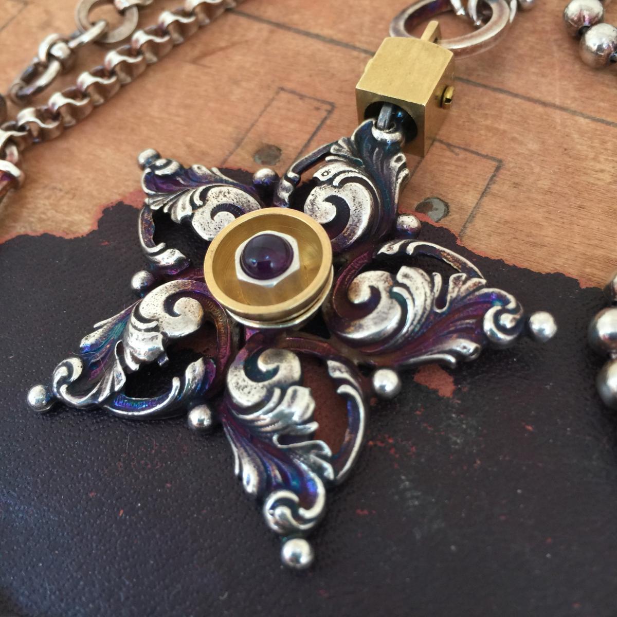 Filigree Star Necklace with Amethyst picture