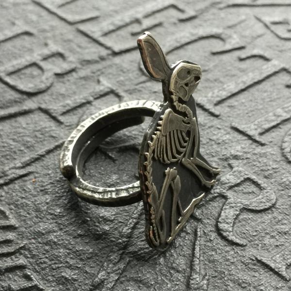 Rabbit Skeleton Ring - Adjustable picture