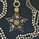 Filigree Star Necklace with Opal