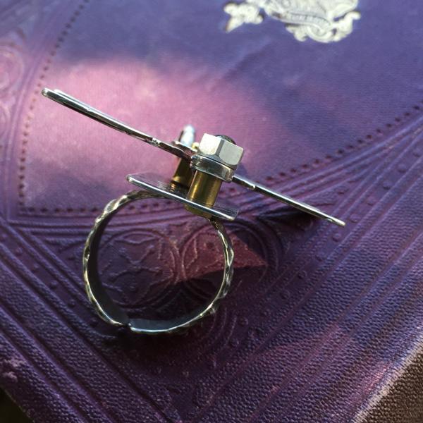 Dragonfly Garnet Ring - Adjustable Size 6 - 10 picture