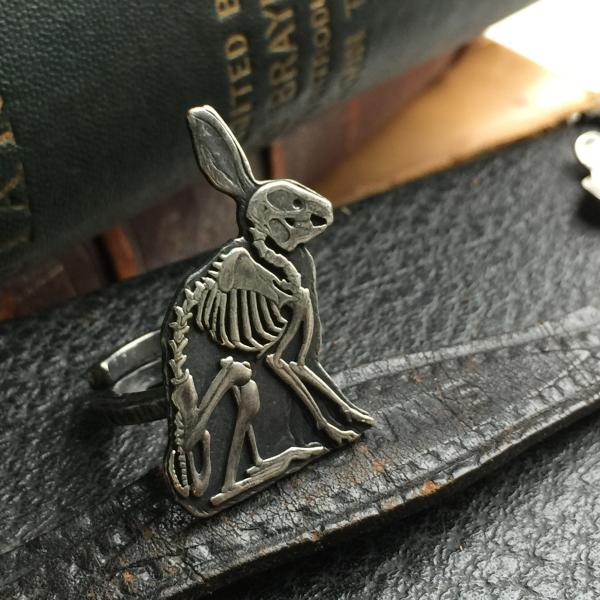 Rabbit Skeleton Ring - Adjustable