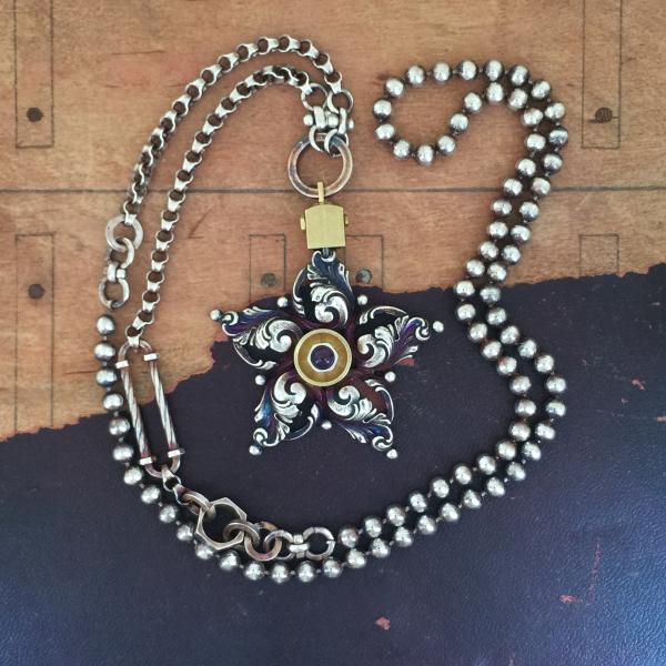 Filigree Star Necklace with Amethyst picture