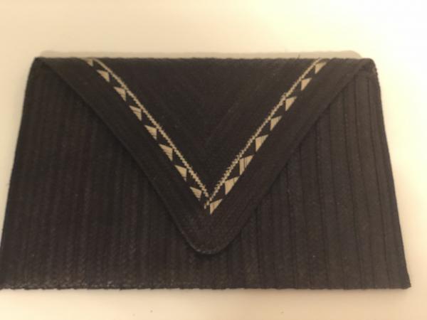 Black Triangle Caña Flecha Envelope Clutch picture