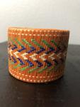 Wide Orange color Caña Flecha Bracelet