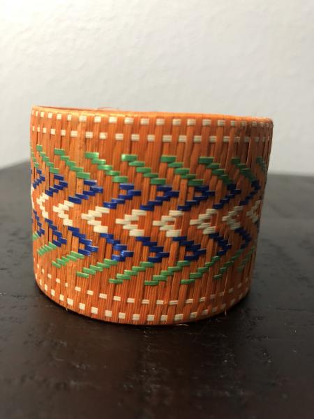 Wide Orange color Caña Flecha Bracelet